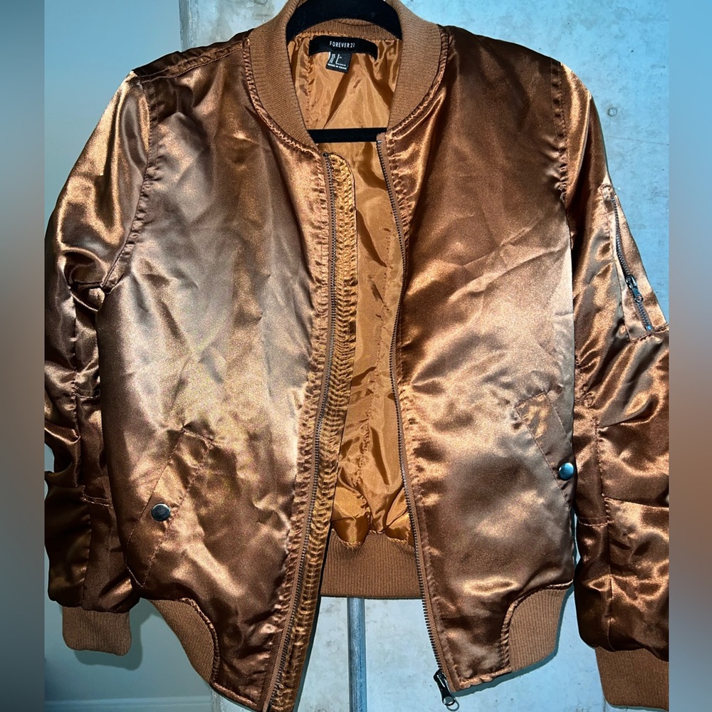 Gold bomber jacket